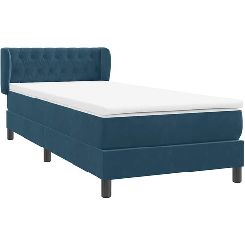 Box spring krevet s madracem tamnoplavi 80x220 cm bar&amp;scaron;unasti Slike
