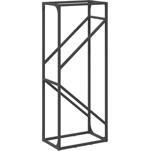  Stalak za drva crni 40x25x100 cm hladno valjani čelik Slike