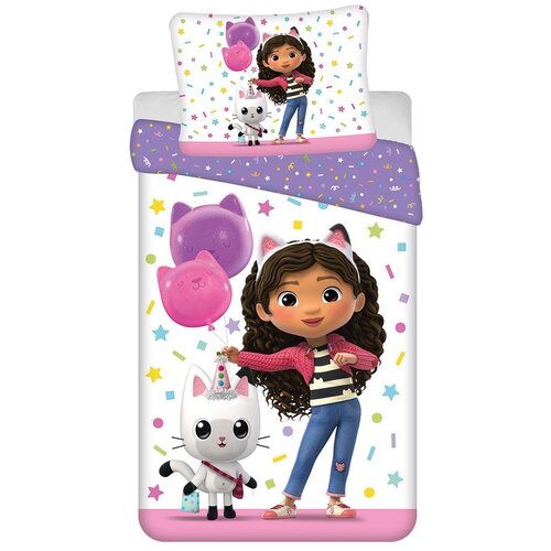 Jerry Fabrics Pamučna dječja posteljina za krevet za jednu osobu 140x200 cm Gabby's Dollhouse "Confetti" &ndash; Cijene