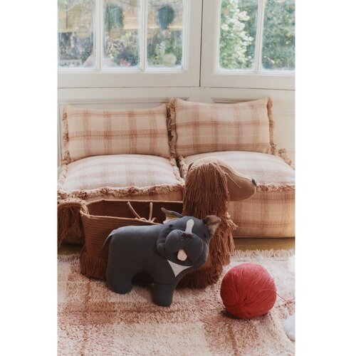 Lorena Canals Svetlo rožnata pralna ročno tkana bombažna preproga 90x120 cm Tartan Rose &amp;ndash; Slike