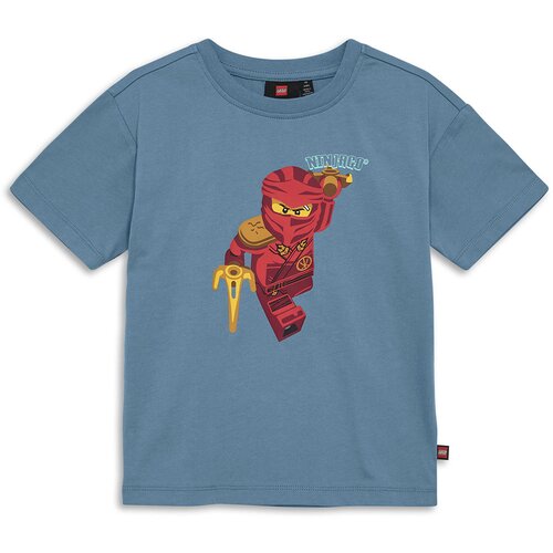 Lego ninjago majica kratkih rukava, prašnjavo plava Cene