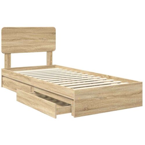  Krevet s od storage Sonoma hrast 90 x 200 cm Konstruirano drvo Slike