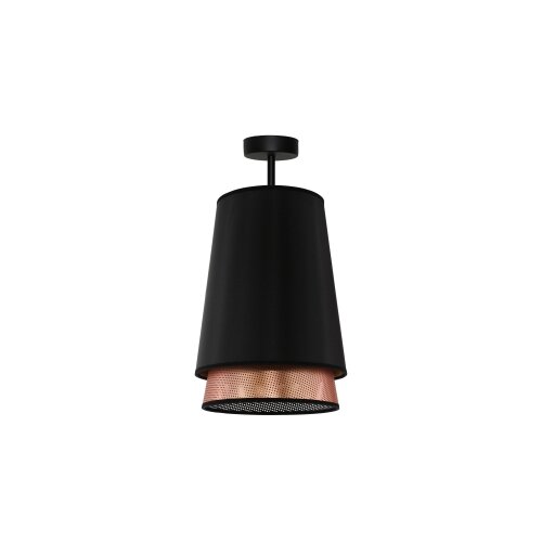  Duolla - Plafonski luster BELL SHINY 1xE27/15W/230V, prečnik 25 cm, crna/bakrena Slike