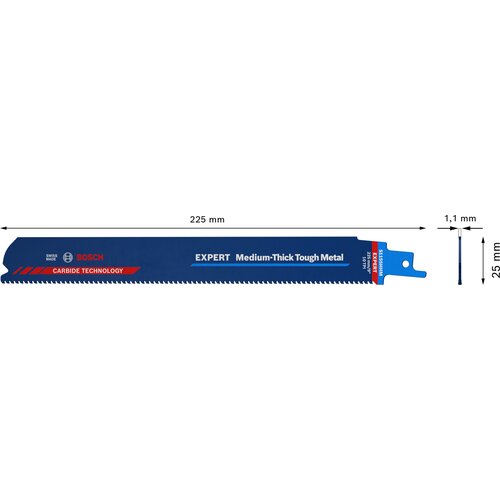 Bosch EXPERT &amp;bdquo;Medium-Thick Tough Metal&amp;ldquo; S 1155 HHM list univerzalne testere - pakovanje 10 komada - 2608900376 Slike