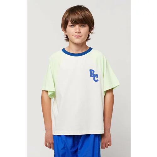 Bobo Choses Otroška bombažna majica z dolgimi rokavi zelena barva