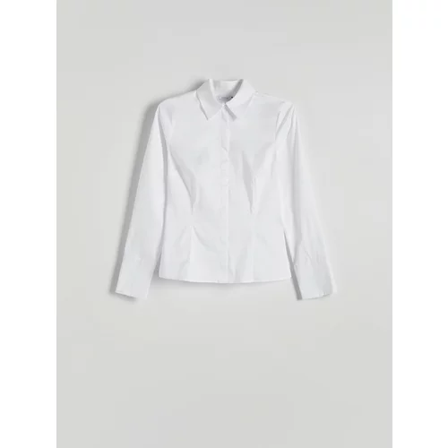 Reserved - Košulja s visokim udjelom pamuka - bijela