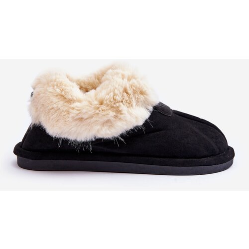 Kesi Women&amp;#039;s slippers with black rope fur Slike