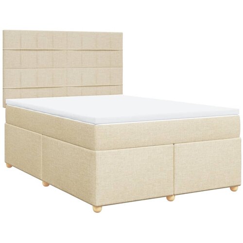 vidaXL Krevet s oprugama i madracem krem 140 x 190 cm od tkanine Cijene