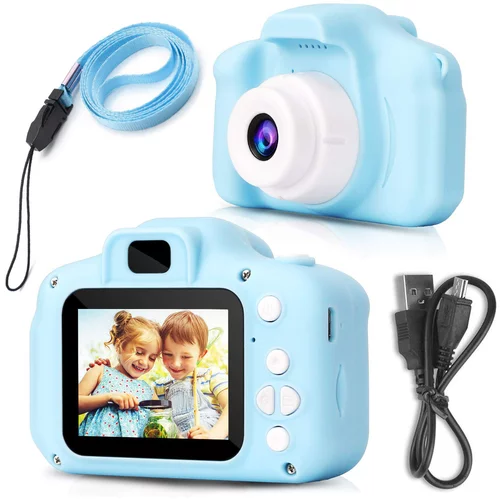  Dječji digitalni fotoaparat LCD SD 450mAh USB plavi