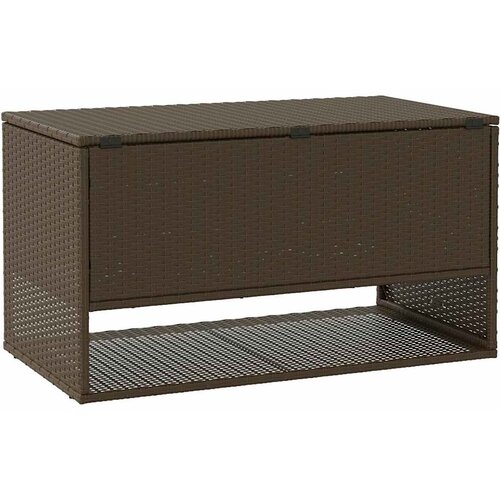  Vanjska kutija za jastuke smeđa 100x55x55,5 cm poli ratan Slike