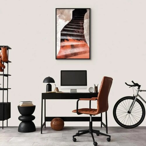  Slika - Next Step (1 Part) Vertical 40x60 U crnom drvenom okviru Cene