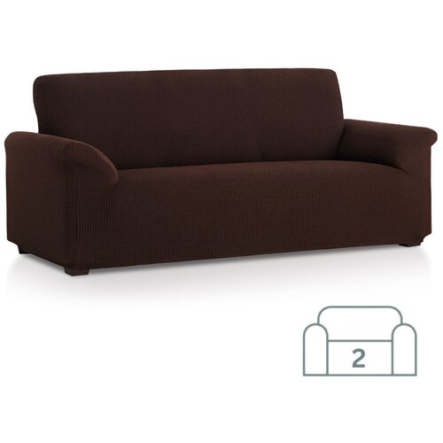 SOFA raztegljiva stretch prevleka za dvosed - kavč 130-180 cm rjava eu kvaliteta Slike