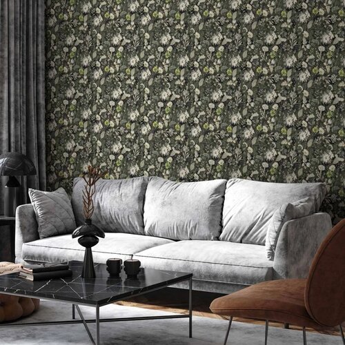  Tapeta - Fragrant flowers and herbs - green 50x1000 Cene