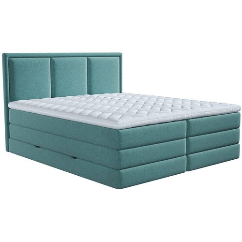 MID.YOU POSTELJA BOXSPRING 200 cm x 200 cm , tekstil turkizna Cene