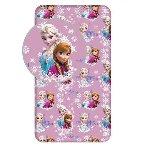 Jerry Fabrics Pamučna dječja plahta s gumom za krevet za jednu osobu 90x200 cm Frozen &amp;ndash; Slike