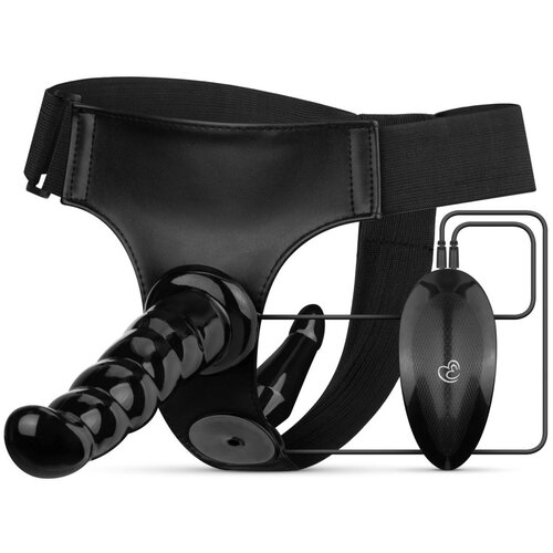 EasyToys Fetish Collection Vibrating Strap-On Set Black Slike