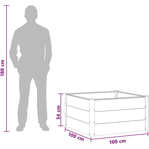  Povi&amp;scaron;ena vrtna gredica Crna 100 x 100 x 54 cm Slike