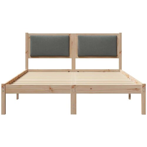  Okvir za krevet s uzglavljem Tamno siva 150 x 200 cm Slike