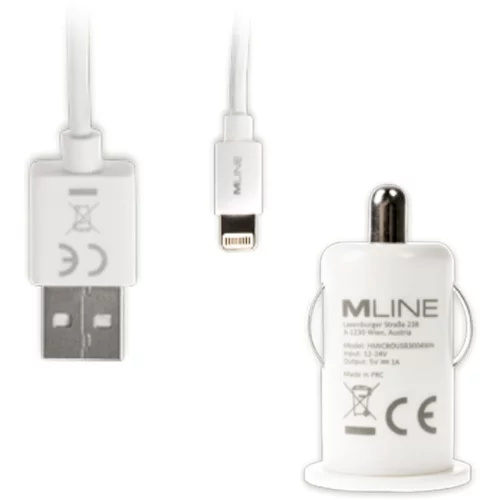 M-LINE Mline KFZ-Lader Single USB 1A weiß