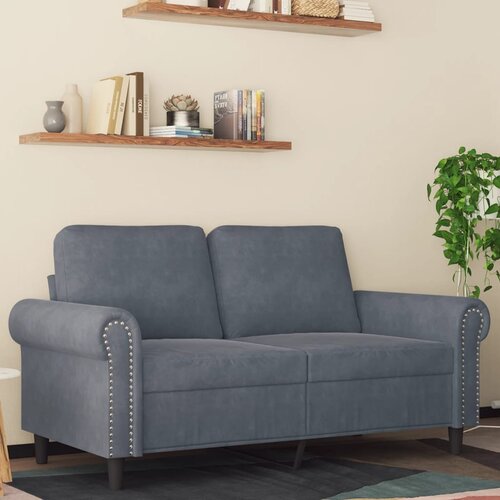 vidaXL dvosed temno siv 120 cm žamet Cene
