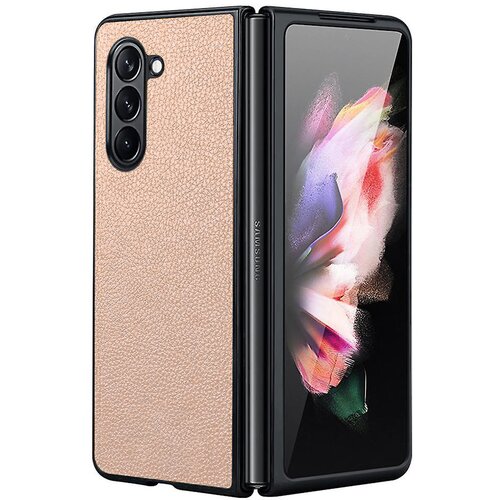 Maska za telefon Samsung F946B Galaxy Z Fold 5 5G, Leather Fold, Krem Cene