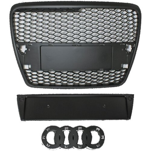Oem Re&scaron;etka / maska bez znaka Audi A6 C6 04-08 RS, Crna Cene