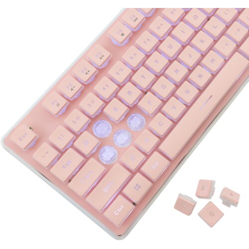 WHITESHARK Tachi GK-003441 gaming tipkovnica, US, roza Slike