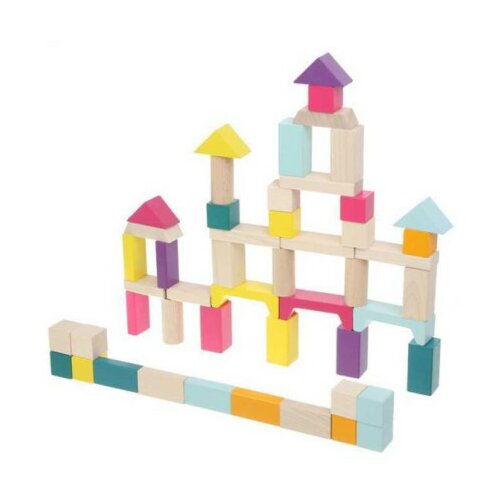  Cubrika drvena igračka kocke blokovi 50 elemenata ( 15191 ) Cene