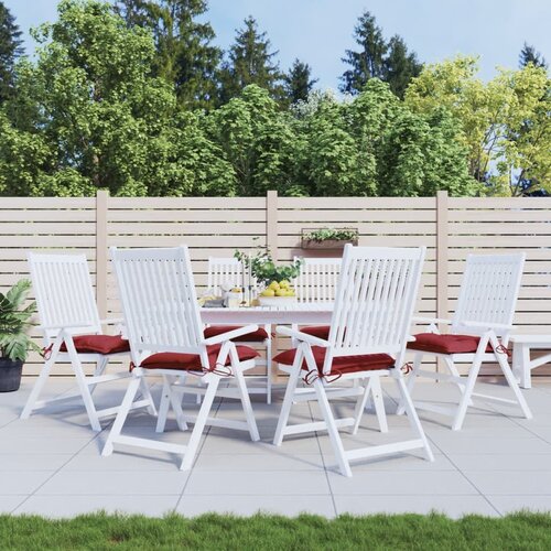  Jastuci za stolice 6 kom boja vina 40x40x7 cm tkanina Oxford Cijene