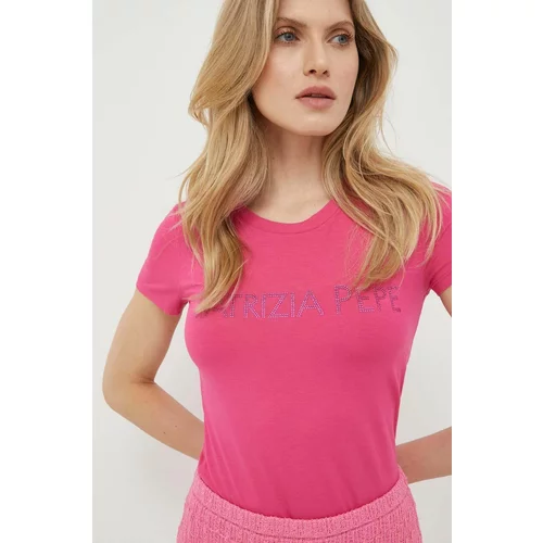 Patrizia Pepe Kratka majica ženski, roza barva