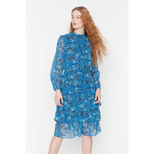 Trendyol Blue Ruffle Dress