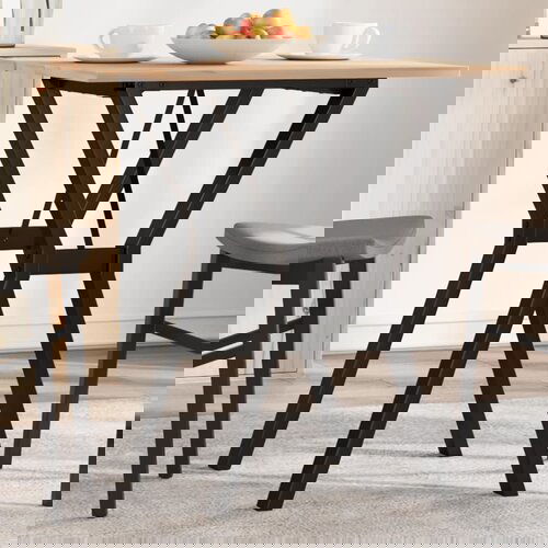 VidaXL Blagovaonski stol Y-oblika 70x70x75 cm od borovine i željeza Slike