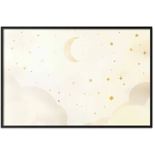  Plakat - Starry Night 90x60 Crni okvir Slike