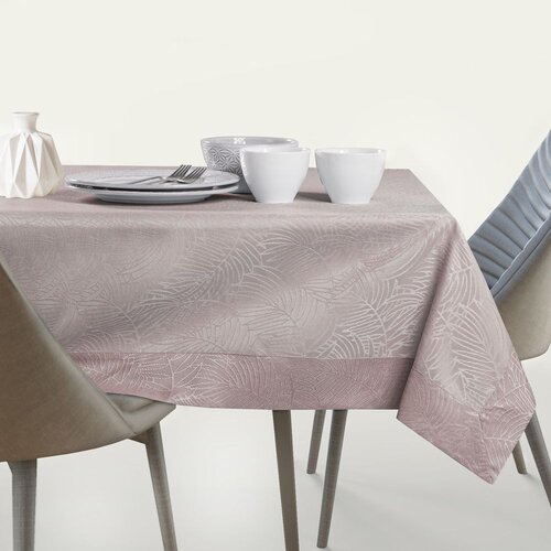  Ovalni stolnjak AmeliaHome Gaia 150x300 cm, puderasto roza Slike