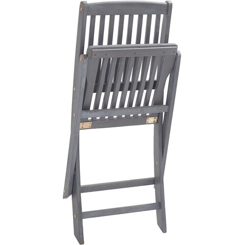  Sklopive stolice 2 kom s jastucima od punog bagremovog drveta Plava Slike