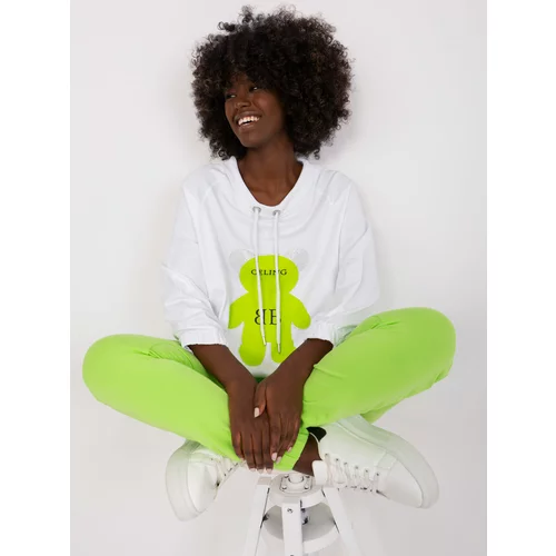 Fashion Hunters Ecru light green tracksuit with trousers