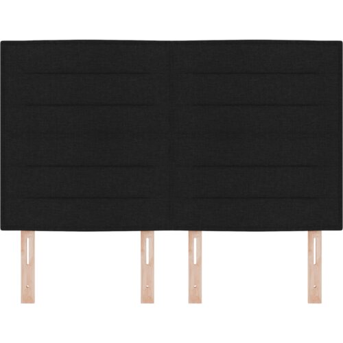  LED uzglavlje s linijama dizajna crno 72 cm tkanina Slike