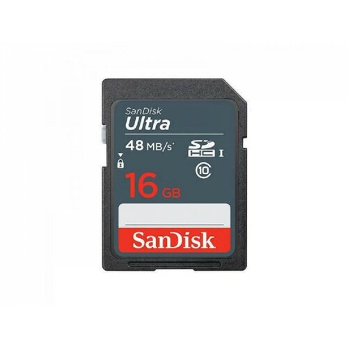 Sandisk SDHC 16GB Ultra 48MBS, class 10, UHS-I, adapter 67011 memorijska kartica Slike