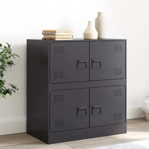 vidaXL Komoda črna 67x39x73 cm jeklo Cene