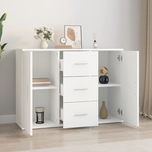  Komoda bijela 91 x 29,5 x 65 cm od konstruiranog drva Slike