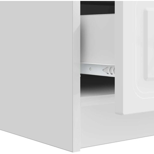  ormar s ladicama Bijela visokog sjaja 147 x 34 5 x 27 cm Slike