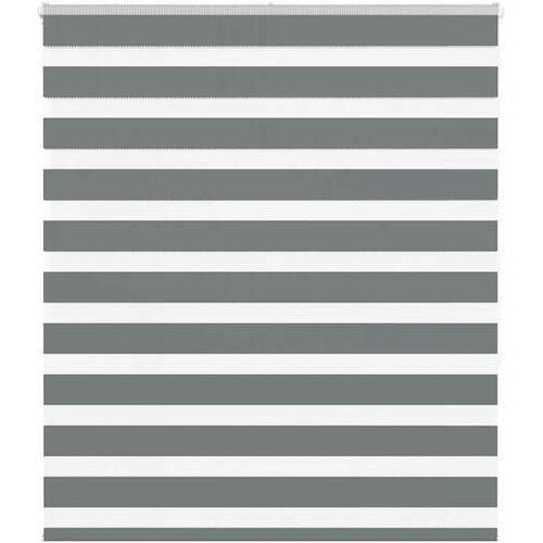 vidaXL Zebra senčilo temno sivo 130x150 cm tkanina &scaron;irina 125,9 cm Cene