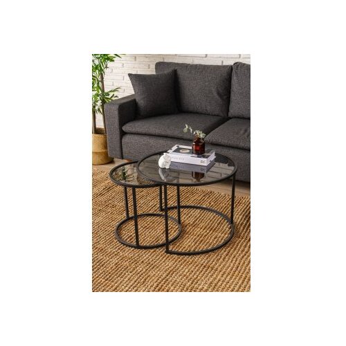 Hanah home Sto za dnevnu sobu Tokyo 60 Black Fume Slike