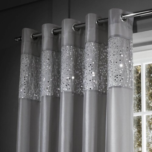 Catherine Lansfield Sive zavese v kompletu 2 ks 168x183 cm Glitzy – Cene