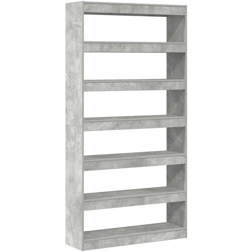 vidaXL Polica za knjige Siva Konstruirano drvo 100 x 30 x 198 cm Cene
