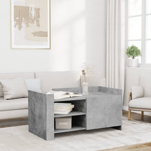 vidaXL Klubska mizica betonsko siva 100x50x50 cm inženirski les Cene