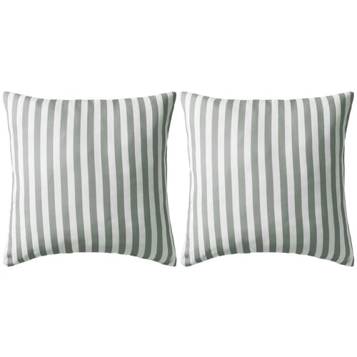 VidaXL Zunanje blazine 2 kosa črtaste 45x45 cm sive, (21050103) Slike