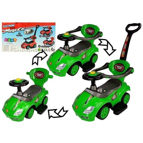  Zeleni 3u1 Mega Car za vožnju Cijene