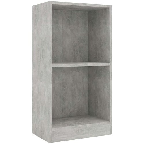 Maison Chic Knjižna omara - Knjižni regal betonsko siva 40x24x75 cm inženirski les, (21724751) Slike