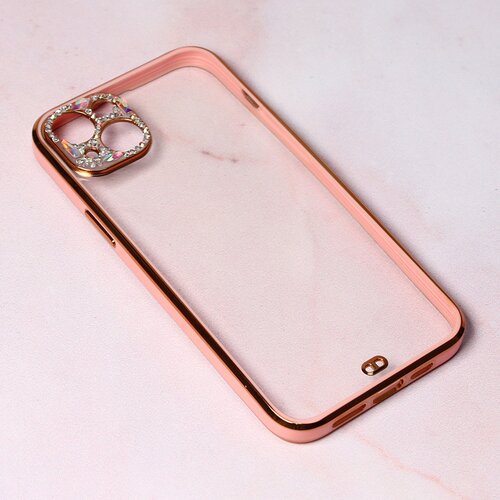 Torbica cirkon camera za iphone 14 plus 6.7 roze Slike
